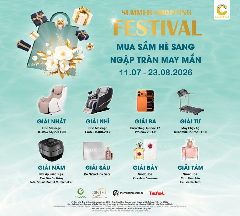 Crescent Mall triển khai chương trình rút thăm trúng thưởng mùa hè